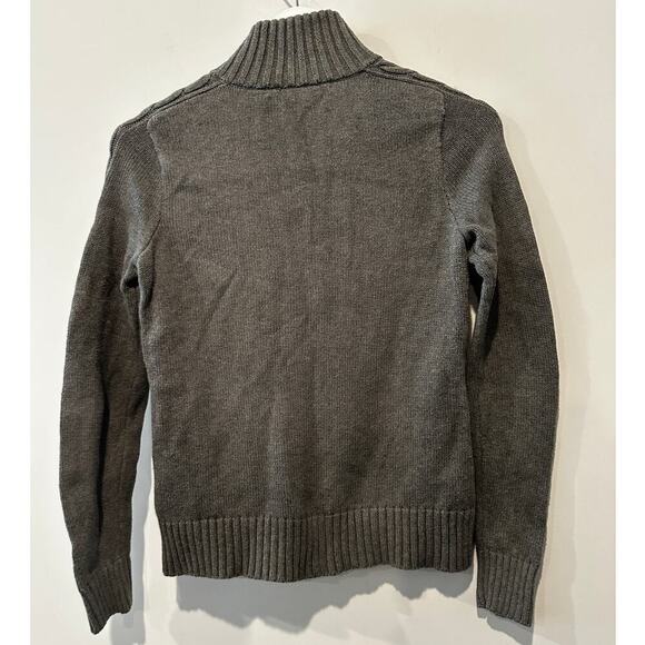 Ralph Lauren Fall Pink Logo Long Sleeve Zip Up Small Knit Sweater Grey Jacket - Picture 2 of 12